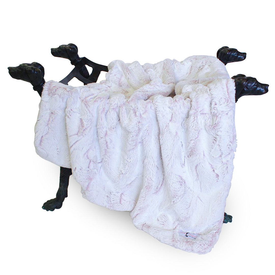 Hello Doggie Whisper Merlot Dog Blanket
