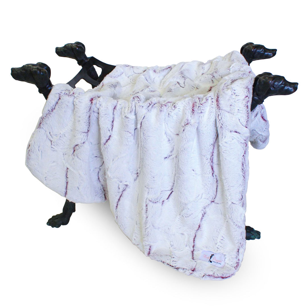 Hello Doggie Whisper Fuchsia Dog Blanket