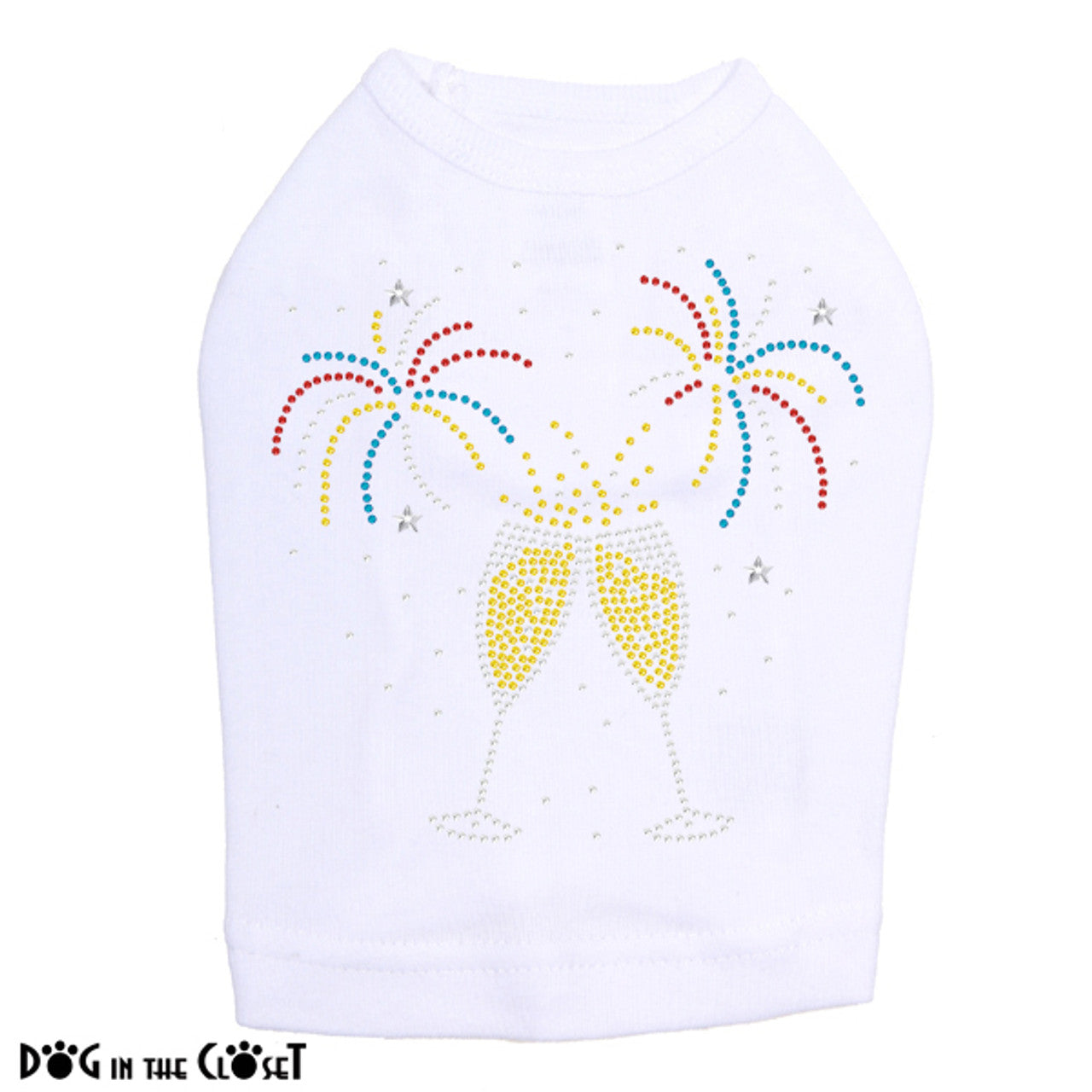 Happy New Year Drink & Fireworks - Dog Tank