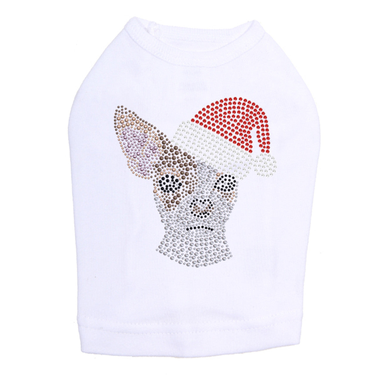 Chihuahua Face with Santa Hat - Dog Tank