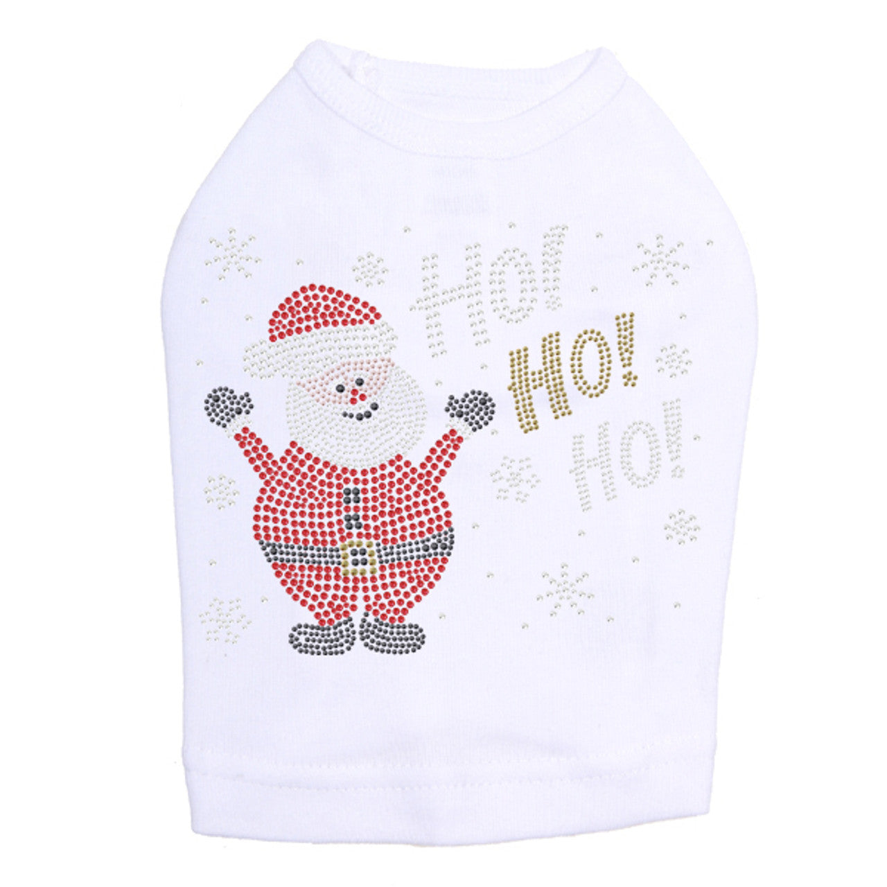Ho Ho Santa with Snowflakes - Dog Tank