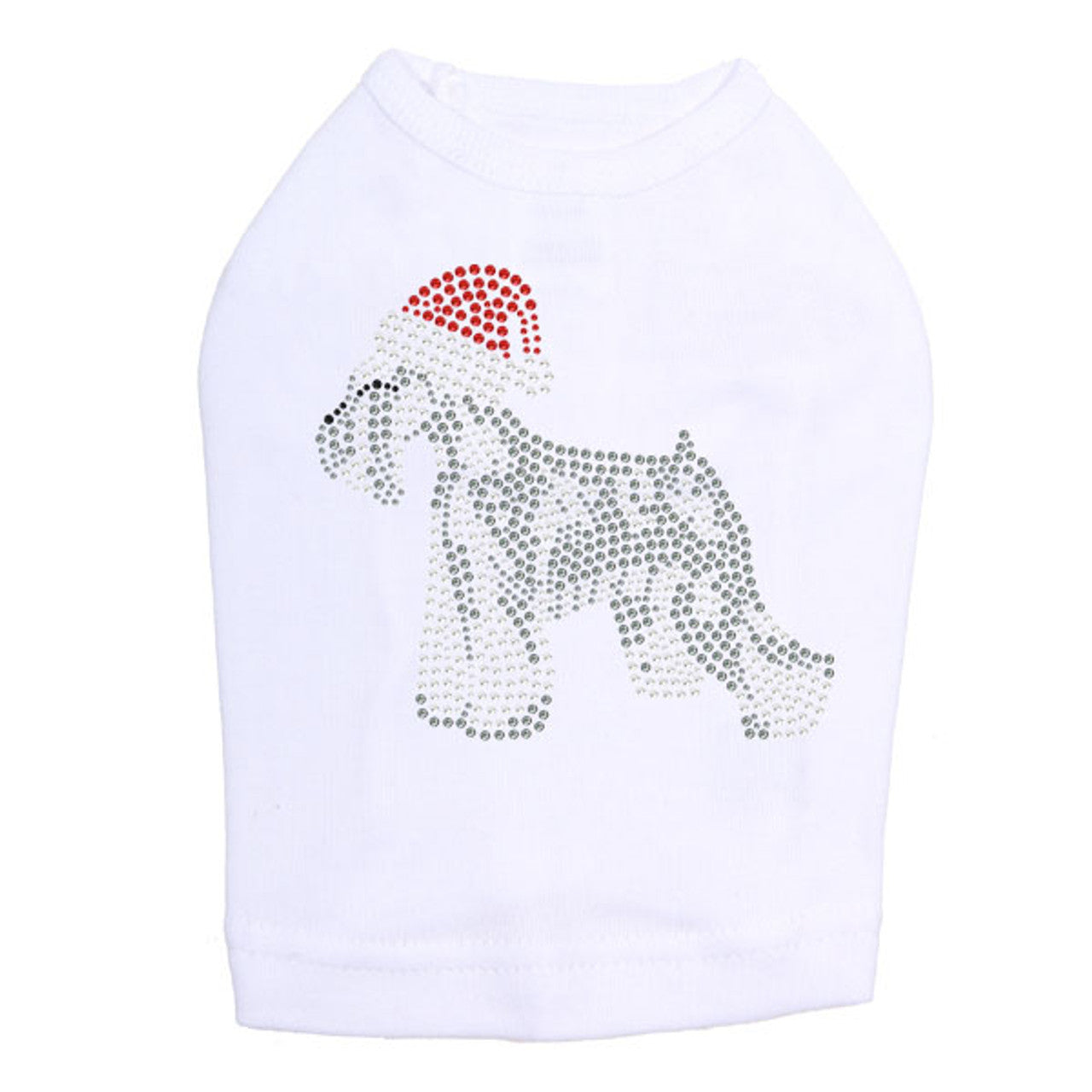 Schnauzer with Santa Hat - Dog Tank