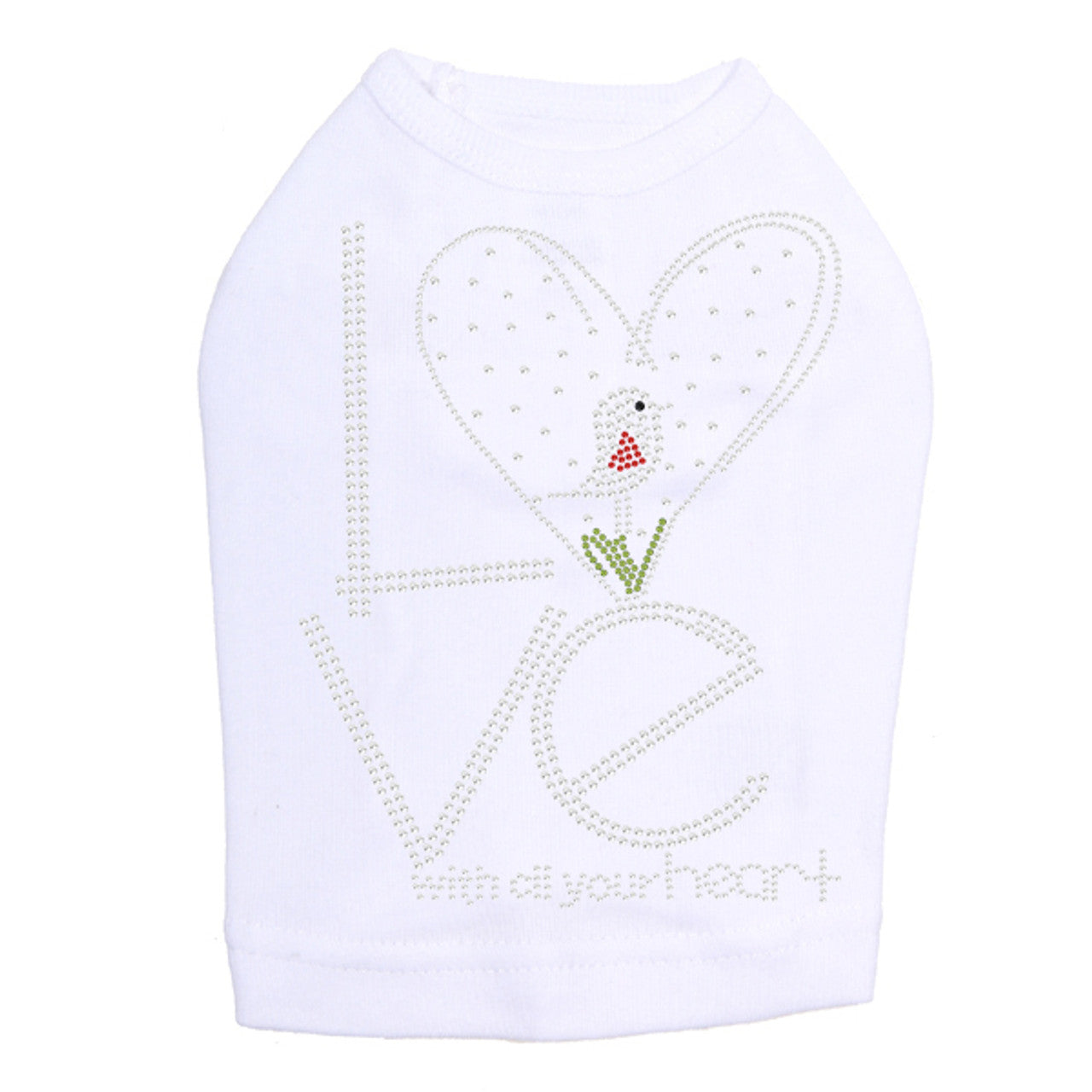 Love With All Your Heart Love Bird - Dog Tank