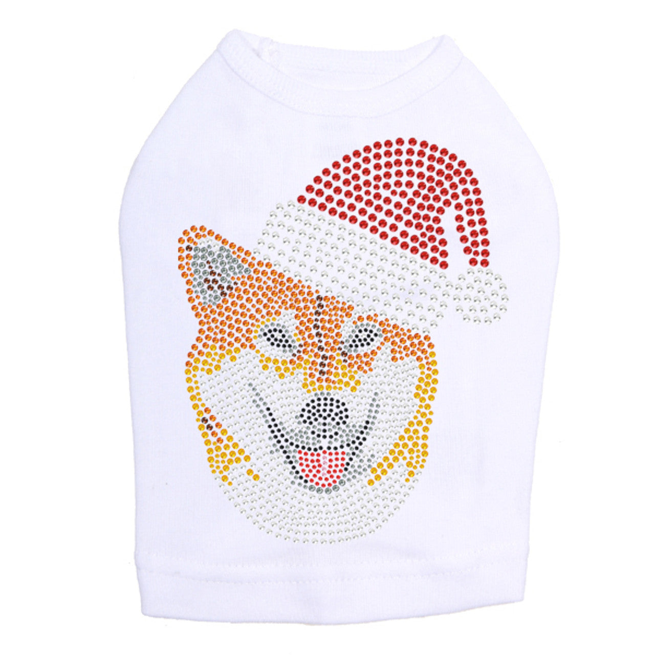 Shiba Inu with Santa Hat - Dog Tank