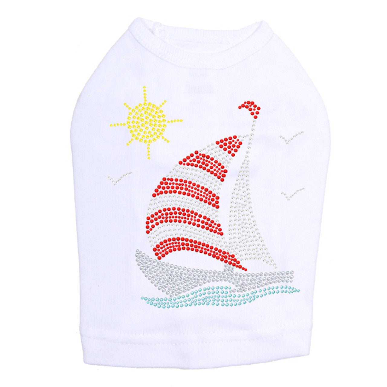 Sailboat (Rhinestone & Nailhead) - Dog Tank