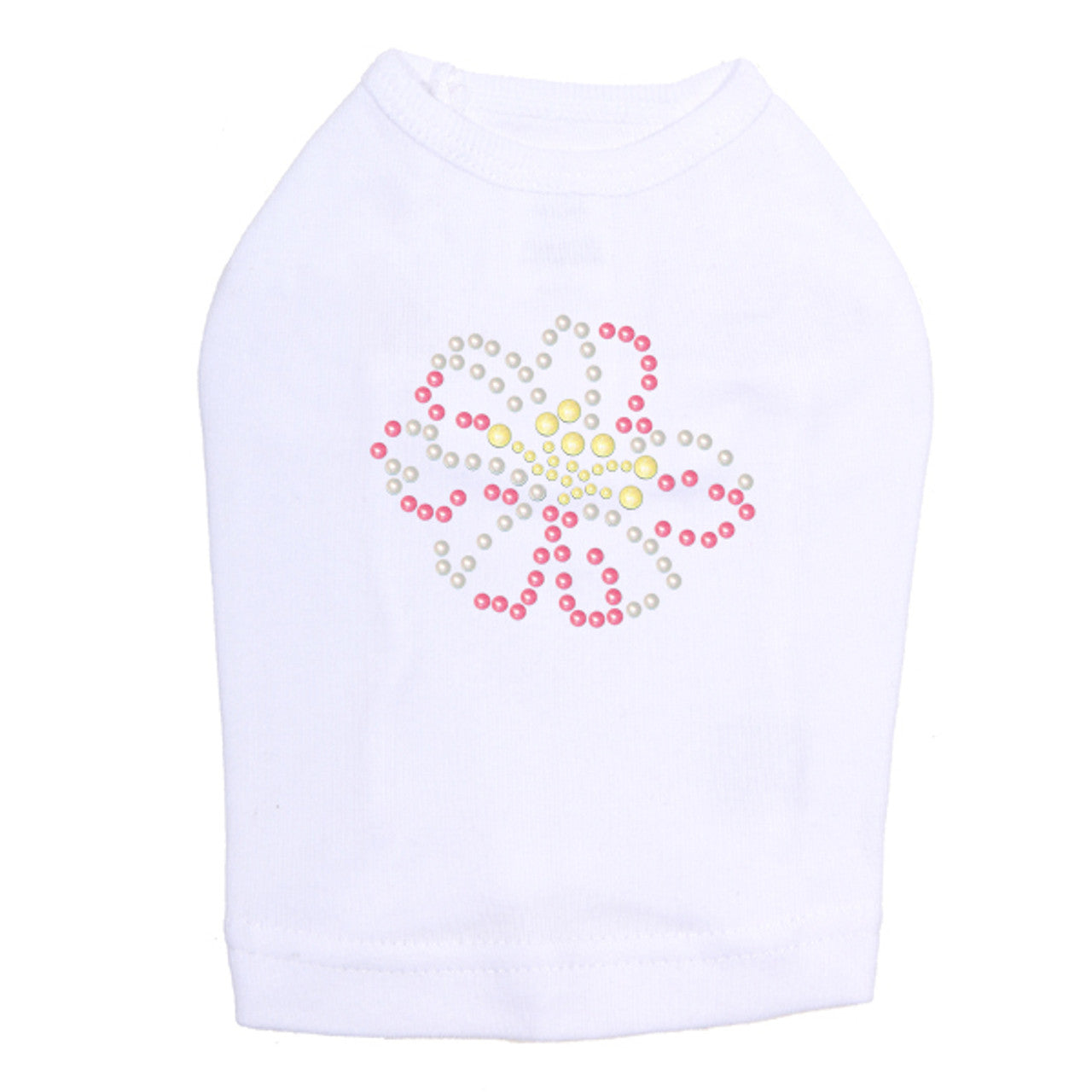 Pink & Yellow Pearl Flower - Dog Tank