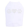 Peace, Love, Paw (Rhinestone) - Dog Tank