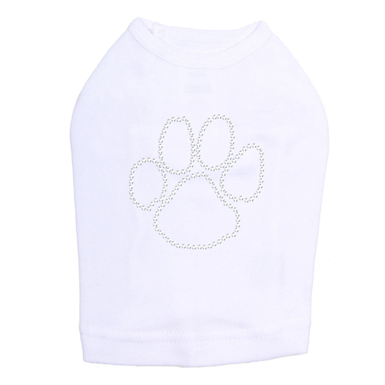Paw (Rhinestone Outline) - Dog Tank
