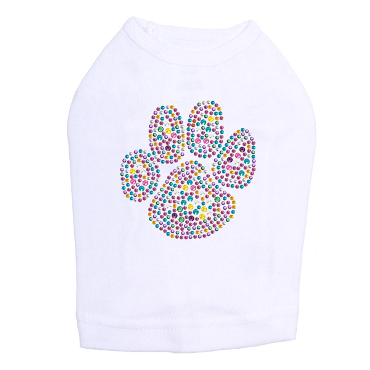 Multicolor Paw - Dog Tank