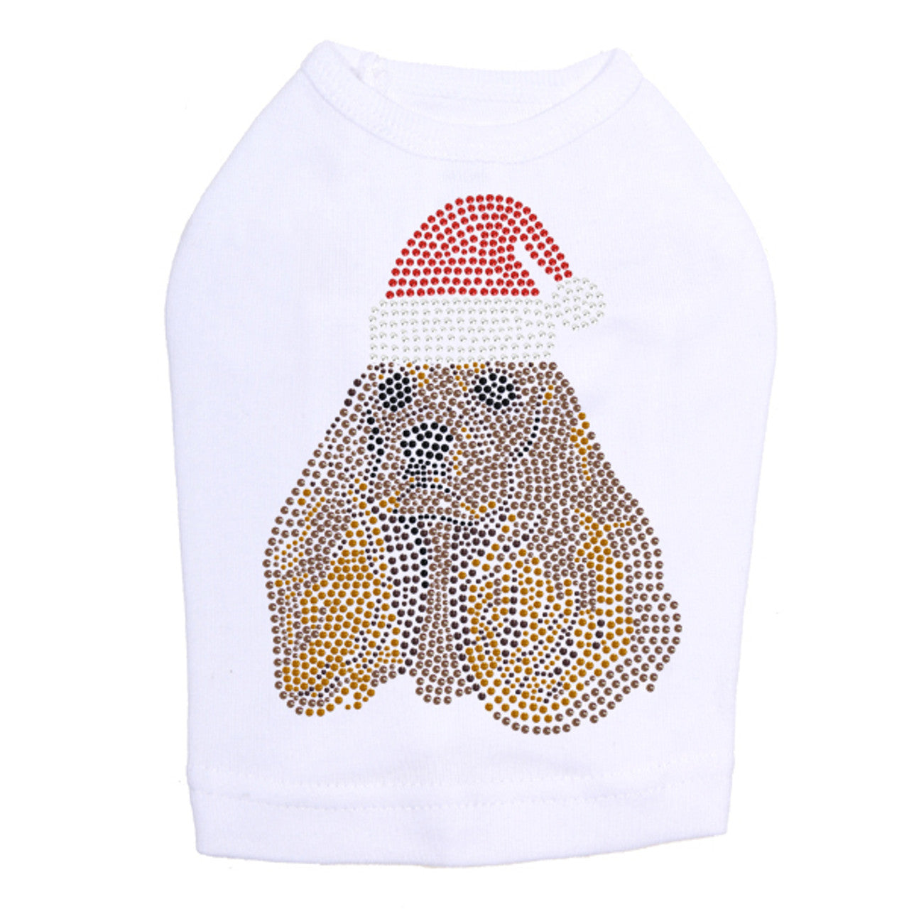 Cocker Spaniel with Santa Hat - Dog Tank