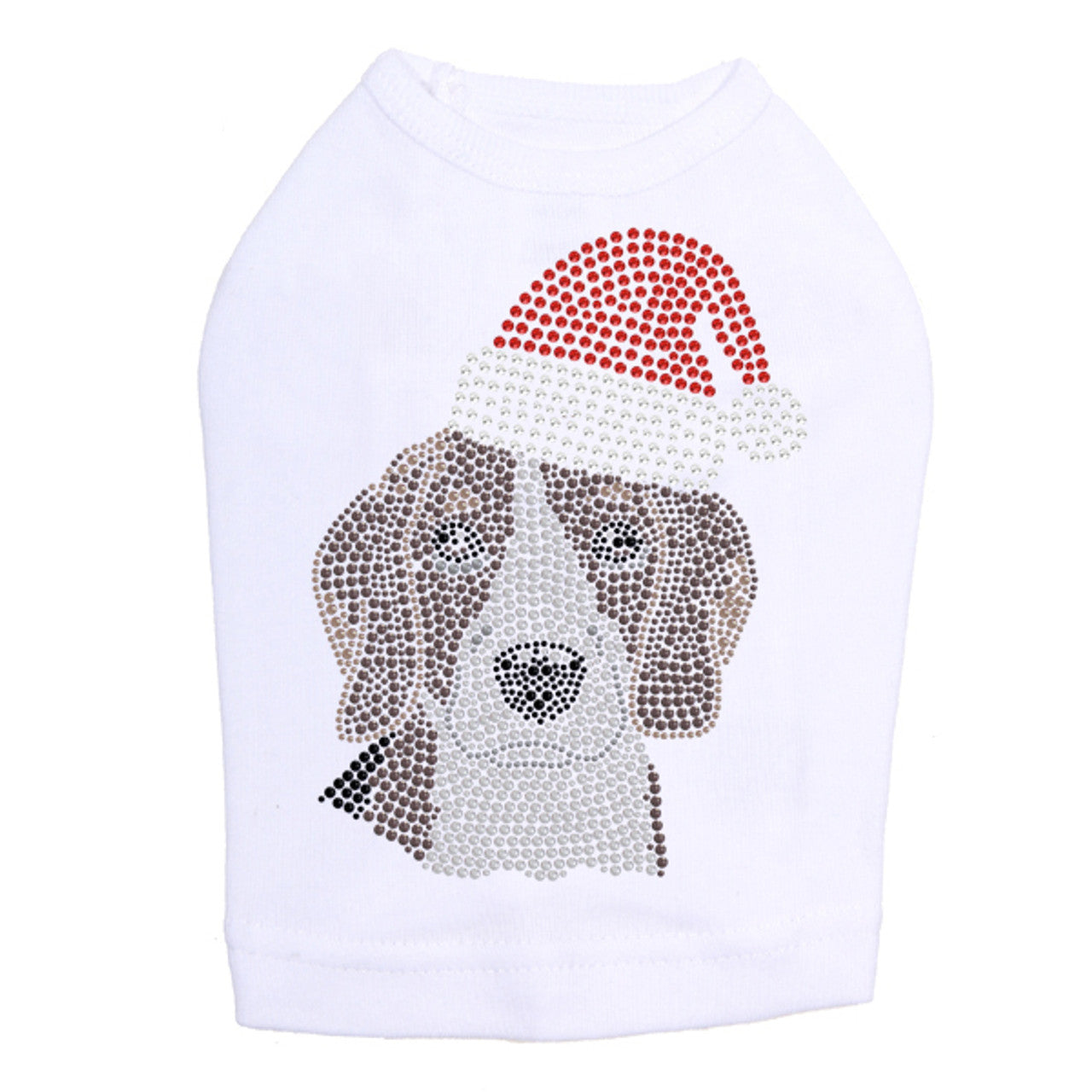 Beagle with Santa Hat - Dog Tank
