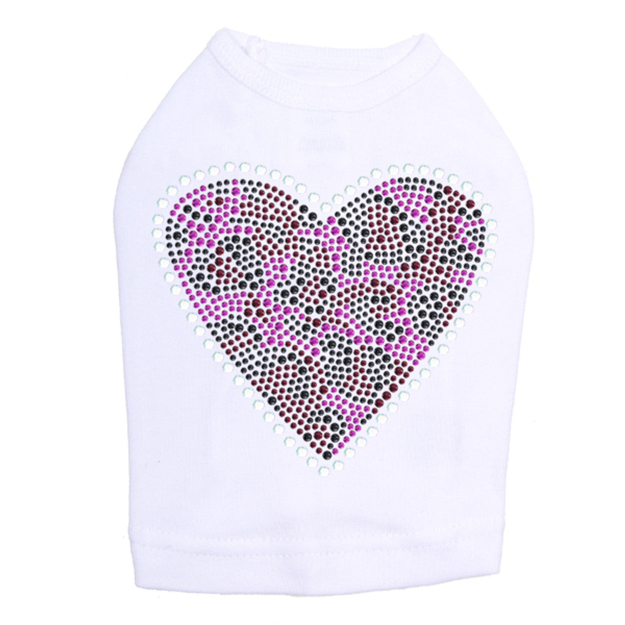 Fuchsia Leopard Heart - Dog Tank