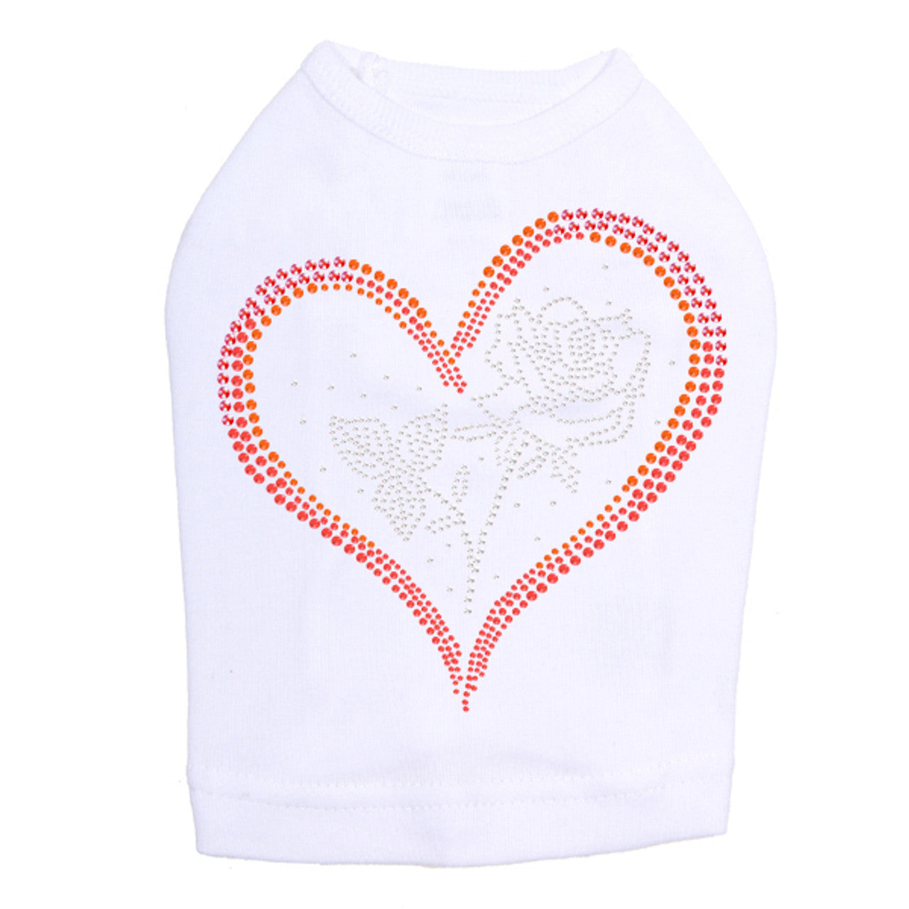 Heart with Rose - Dog Tank