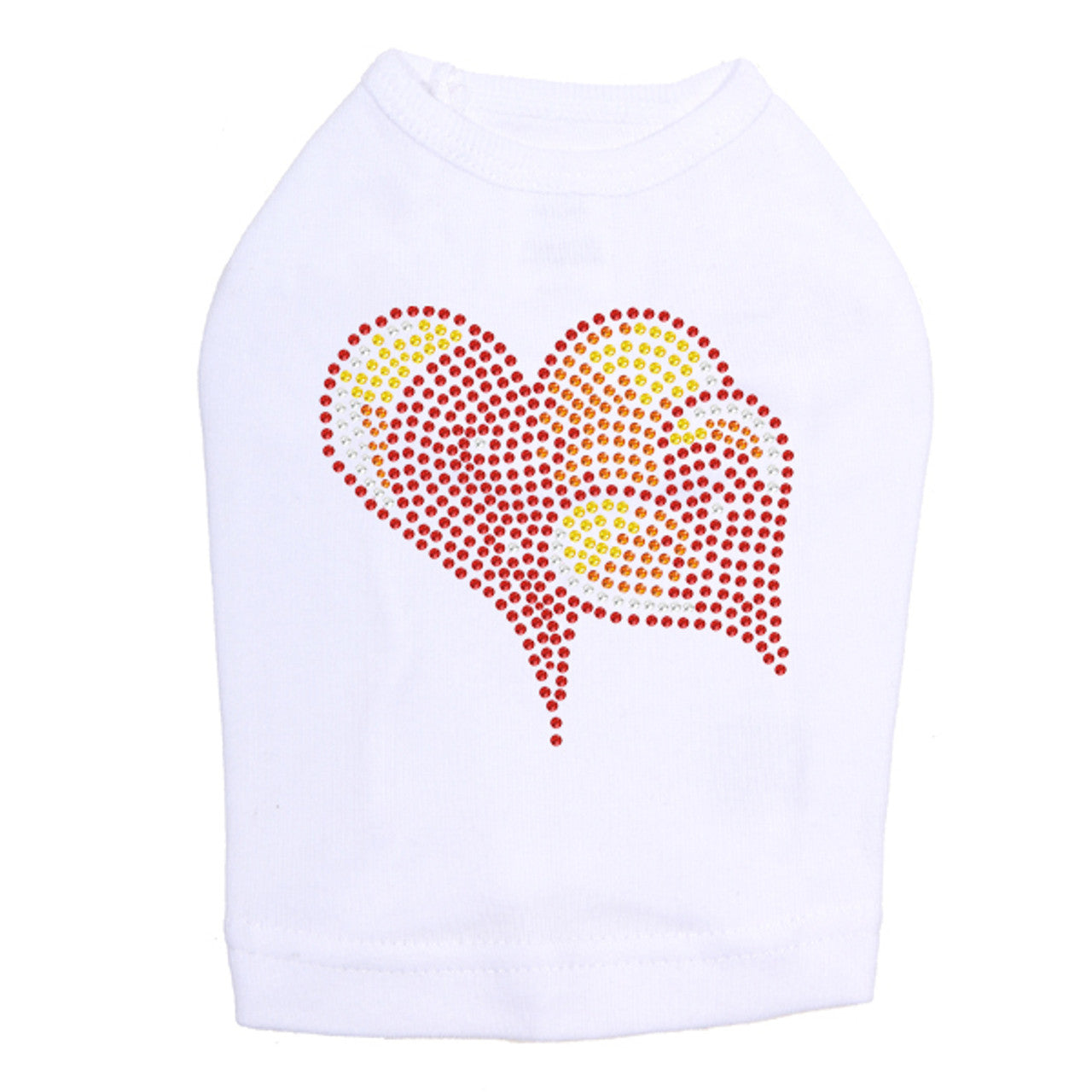 Red, Orange & Yellow Hearts - Dog Tank