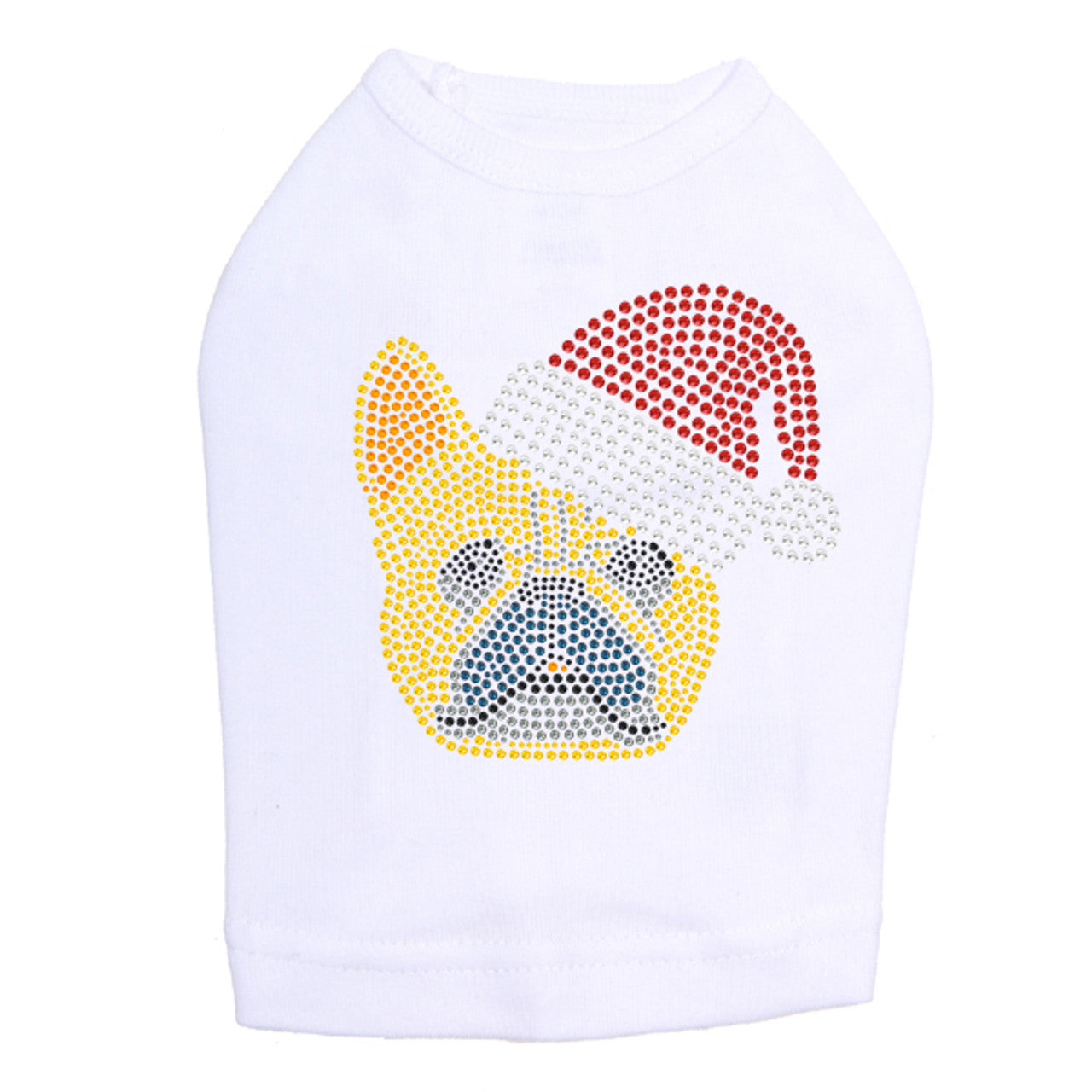 French Bull Dog with Santa Hat - Dog Tank