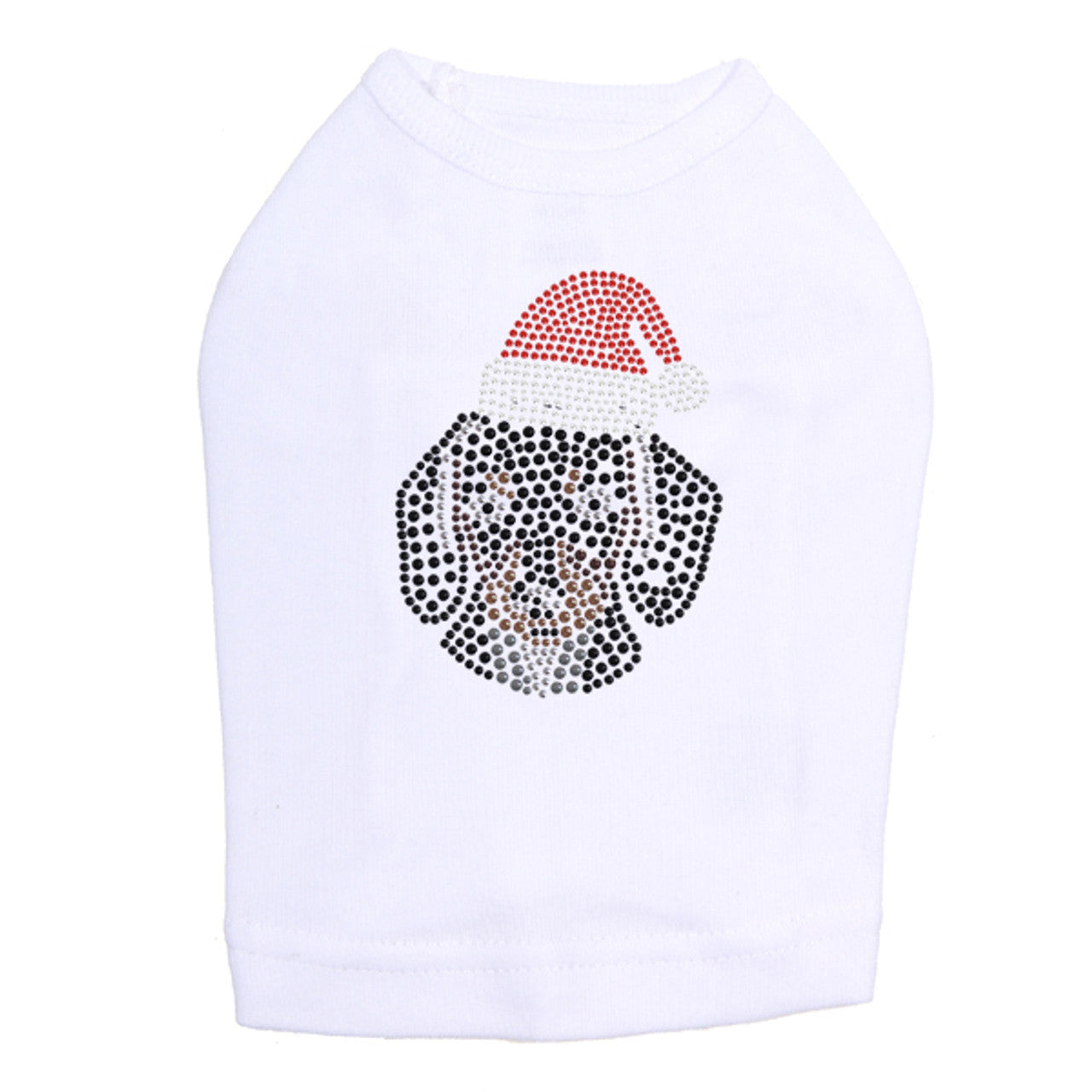 Dachshund Face with Santa Hat - Dog Tank