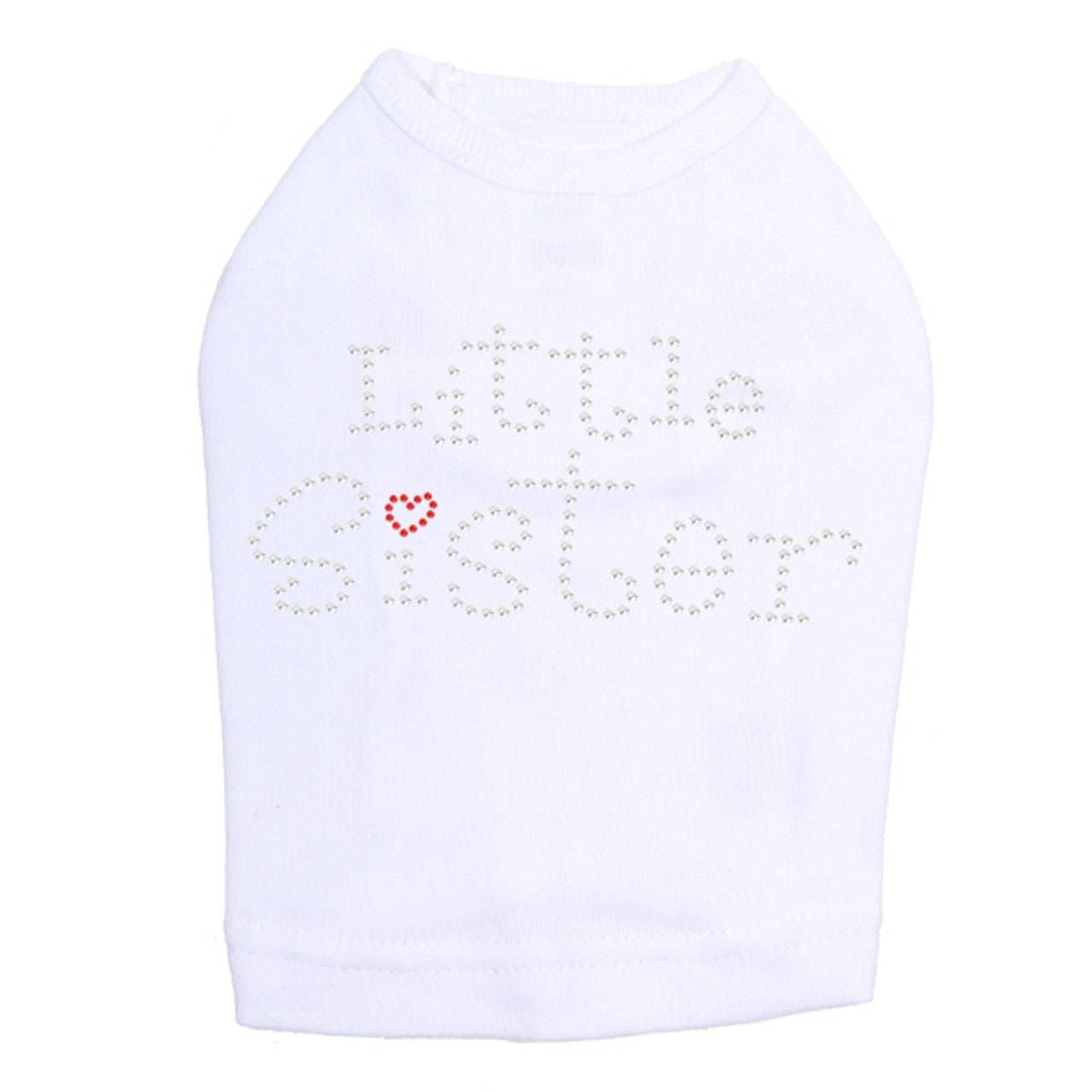 Little Sister with Red Heart - Dog Tank