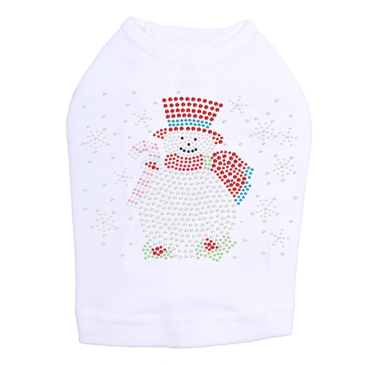 Snowman with Snowflakes & Candy Canes - Dog Tank