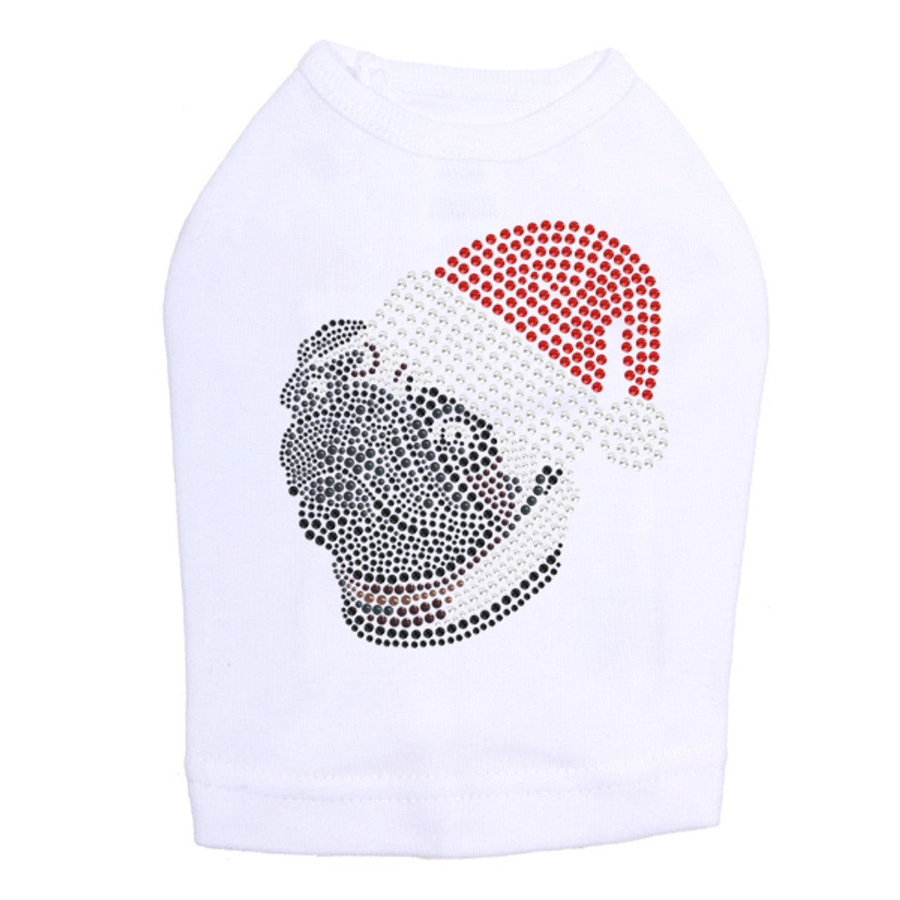 Pug with Santa Hat - Dog Tank