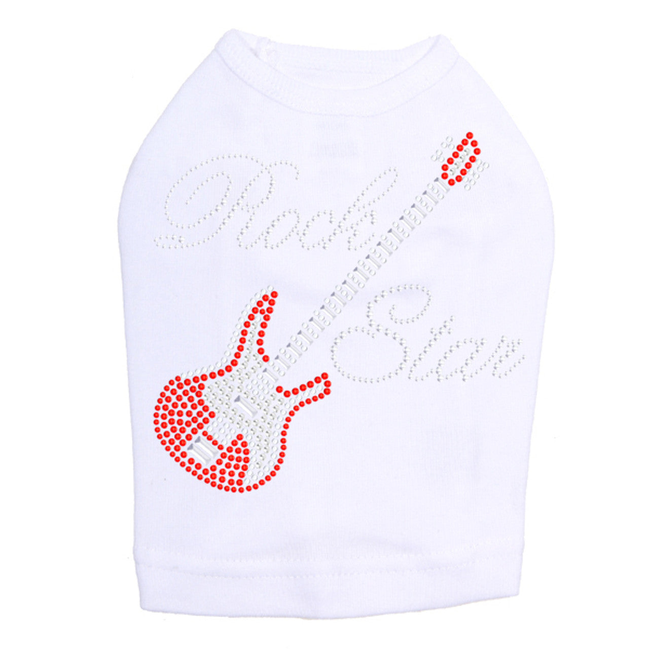 Guitar Red (Austrian crystal) & Rock Star - Dog Tank