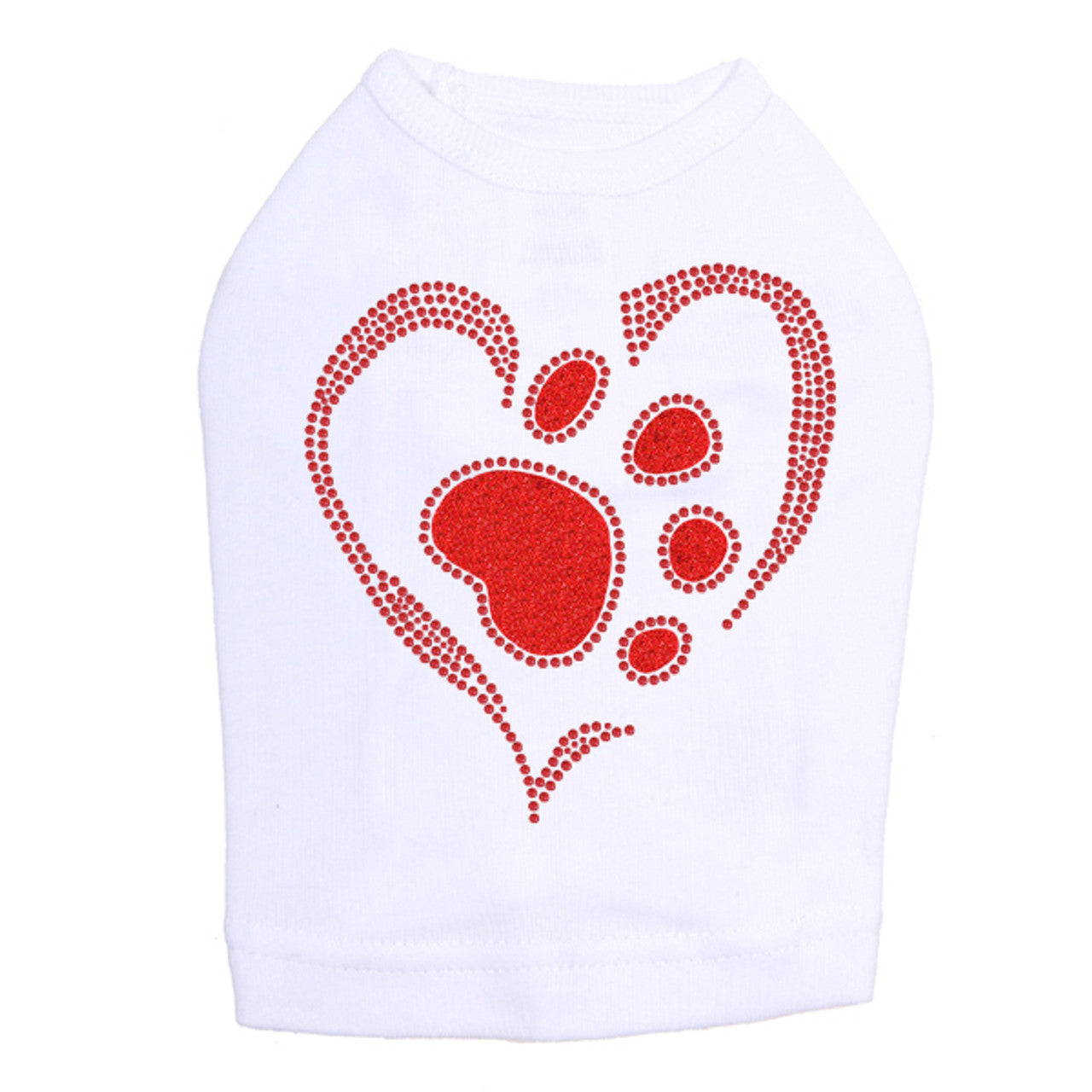 Red Paw Heart - Dog Tank