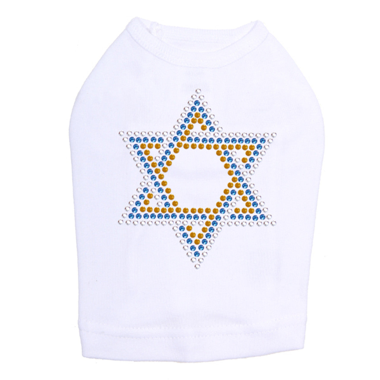Star of David - Small (Blue, Silver, & Gold) - Dog Tank