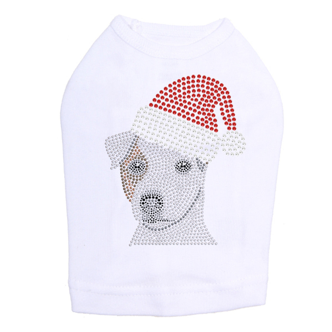 Jack Russell Terrier with Santa Hat - Dog Tank