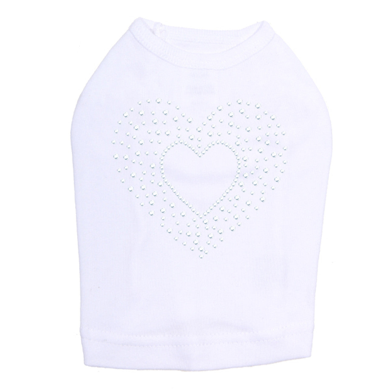 Heart with Scattered Stones - Dog Tank