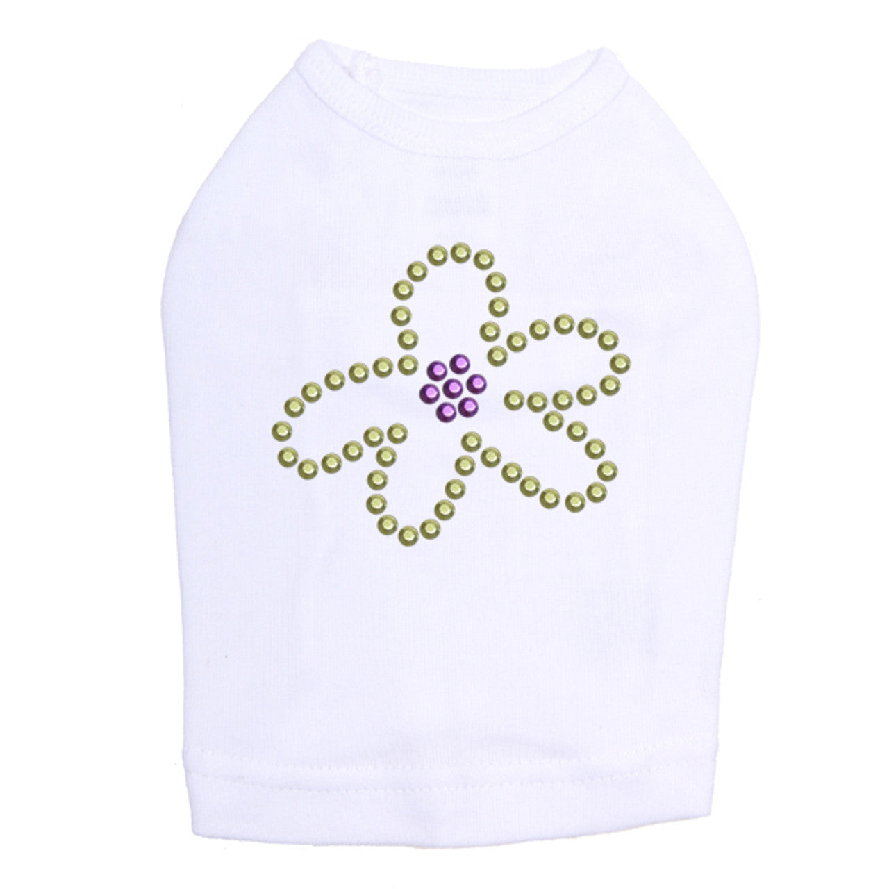 Lime & Purple Flower - Dog Tank
