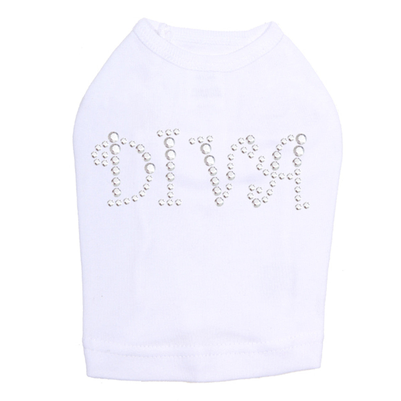 Diva (Silver Rhinestuds) - Dog Tank