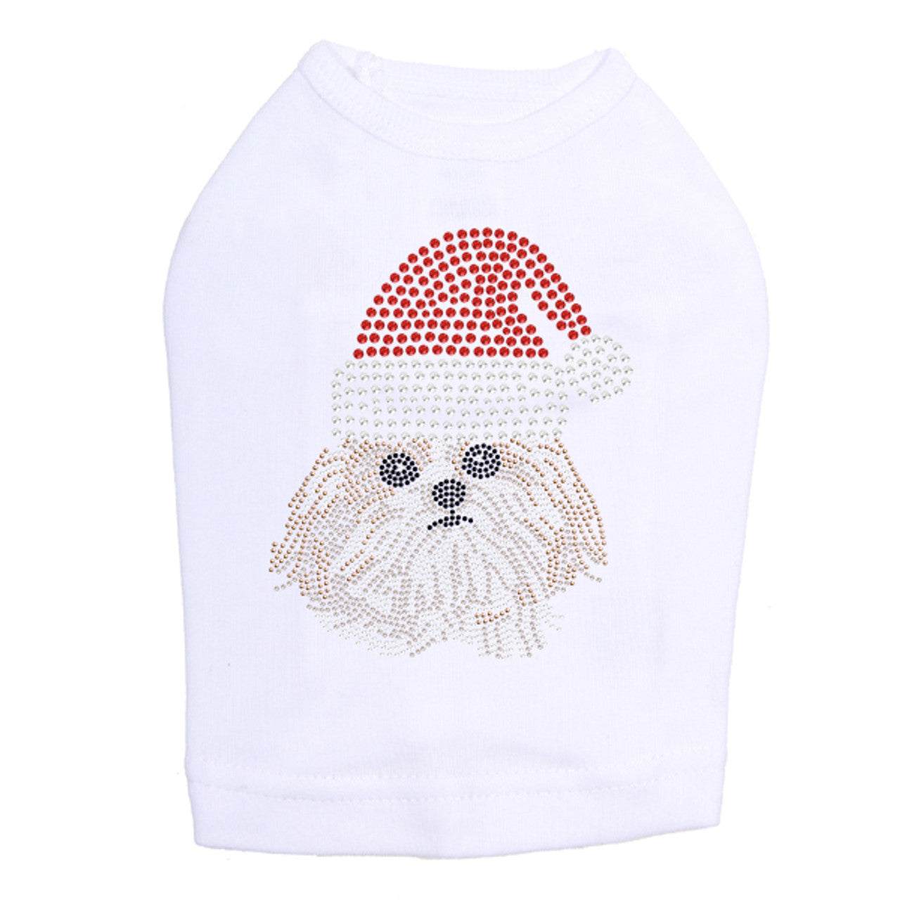 Shih Tzu with Santa Hat - Dog Tank