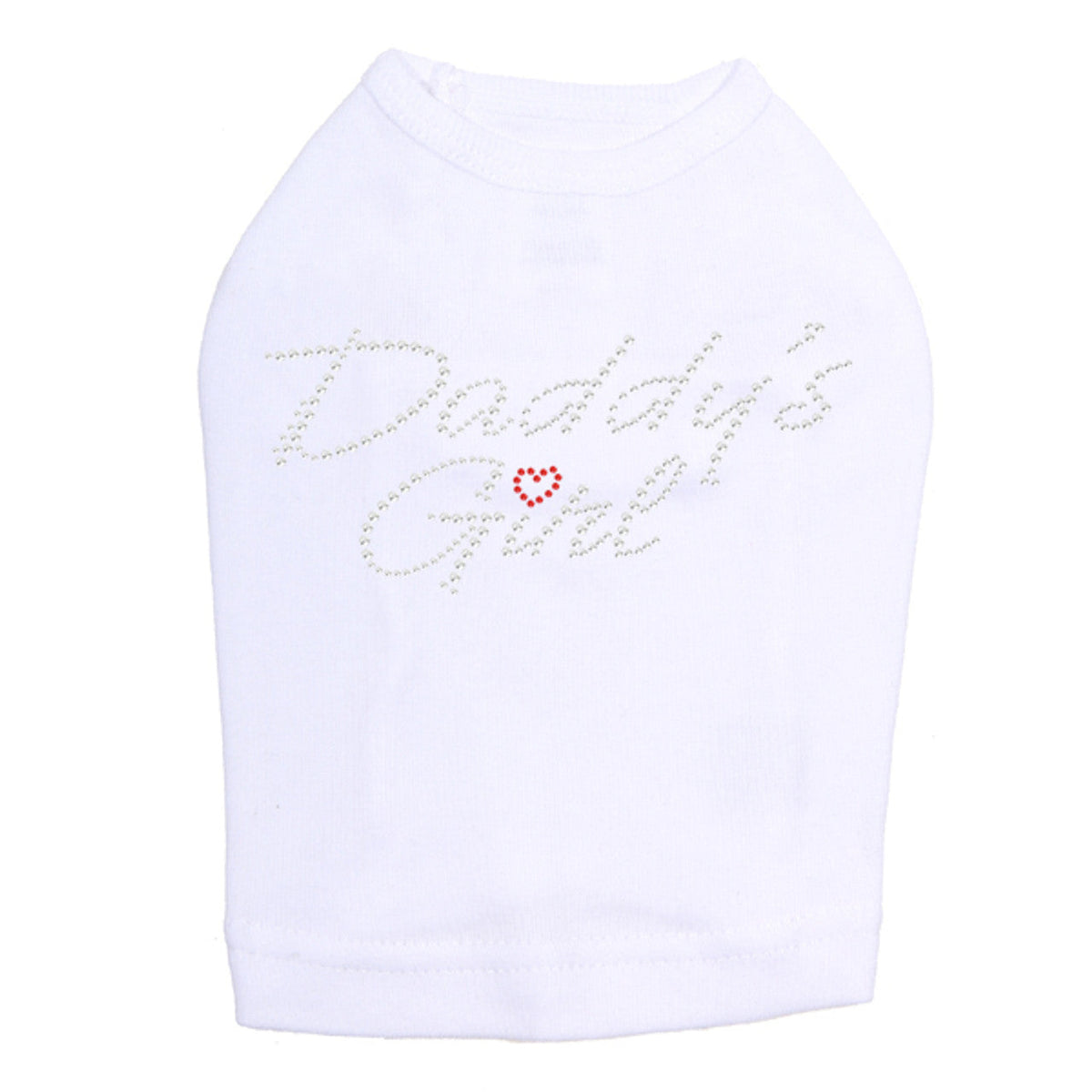 Daddys Girl with Red Heart - Dog Tank