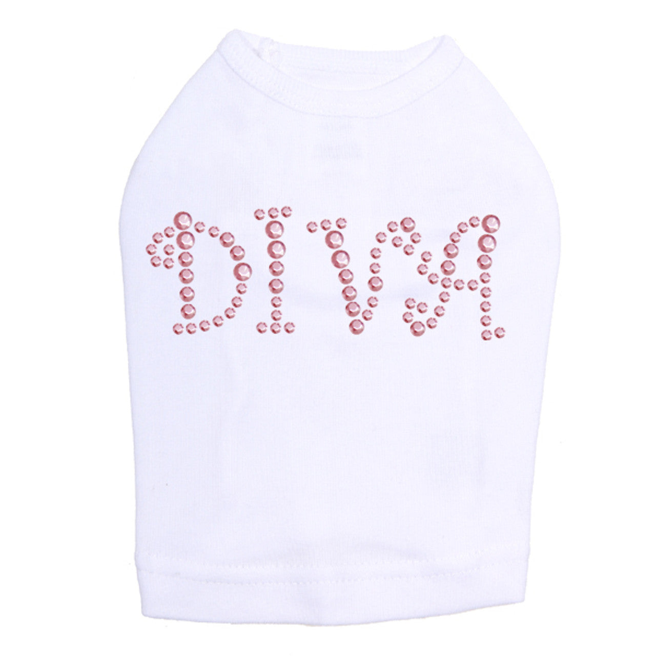 Diva (Pink Rhinestuds) - Dog Tank