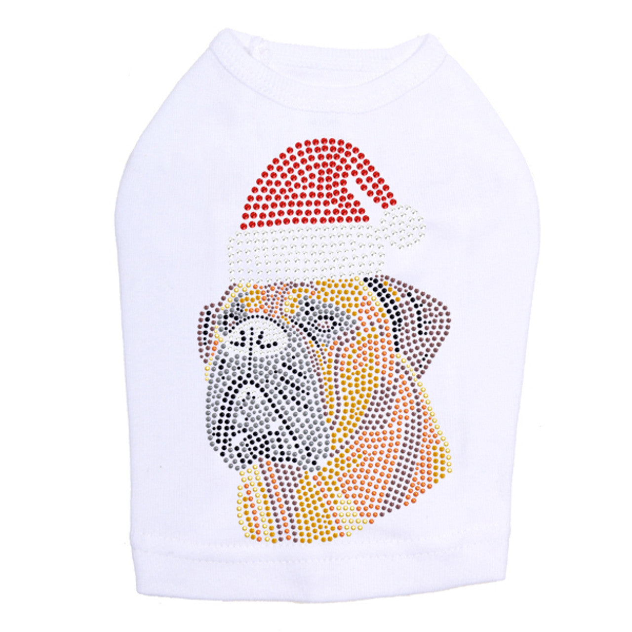 Bullmastiff with Santa Hat - Dog Tank