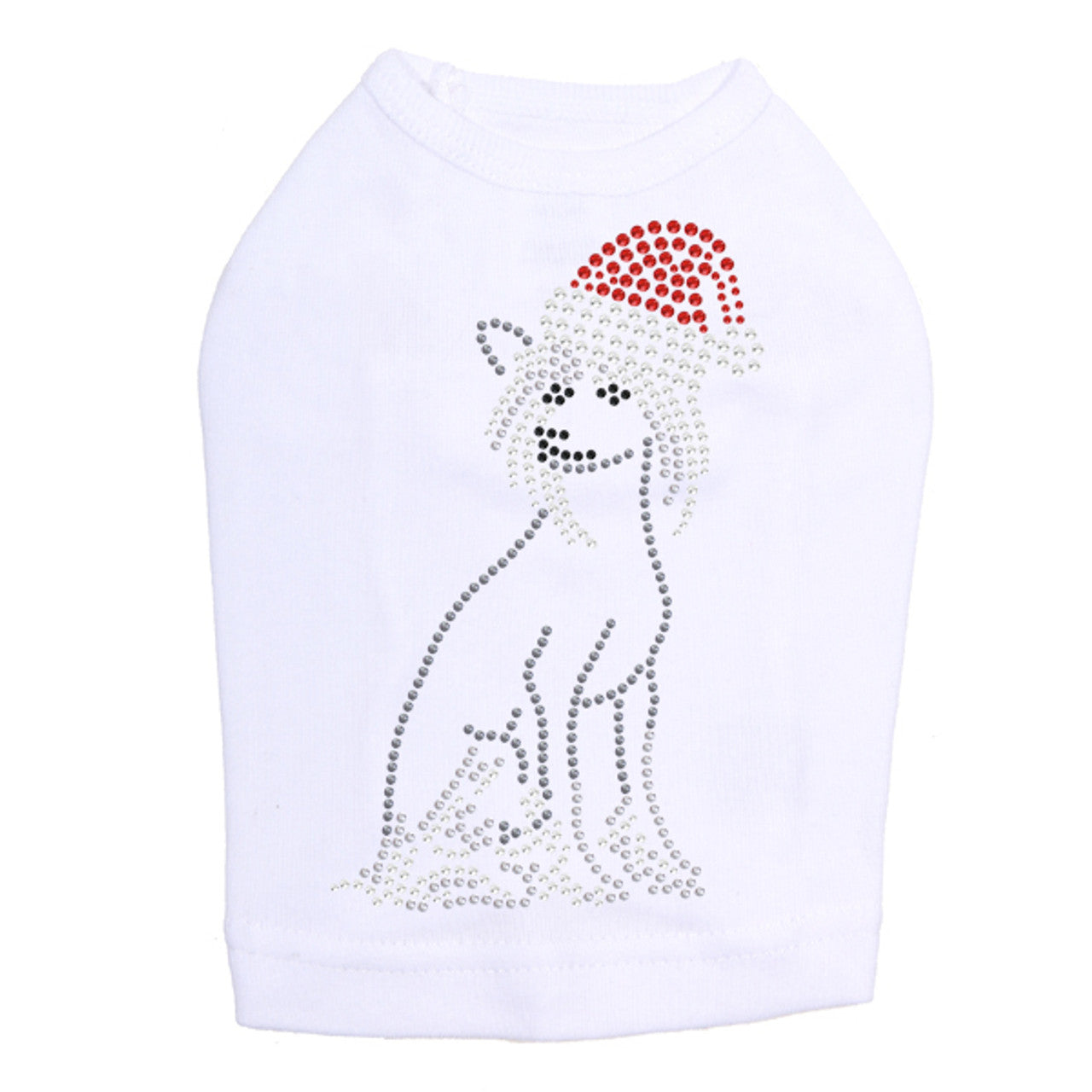 Chinese Crested with Santa Hat - Dog Tank