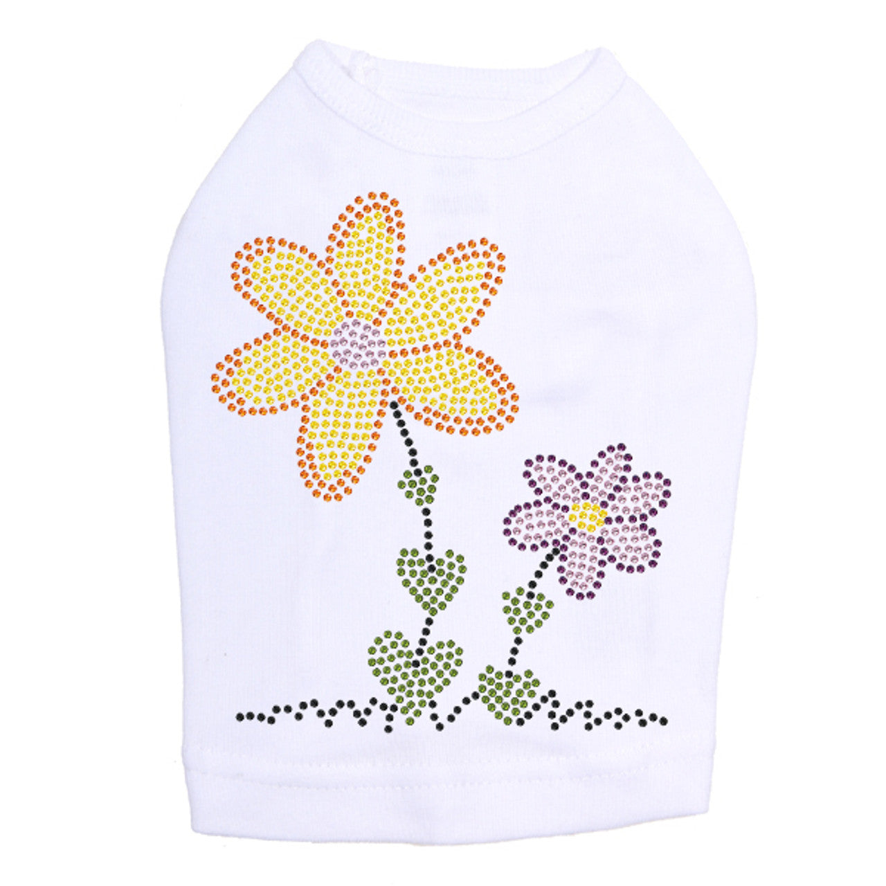 Orange & Purple Flowers - Dog Tank
