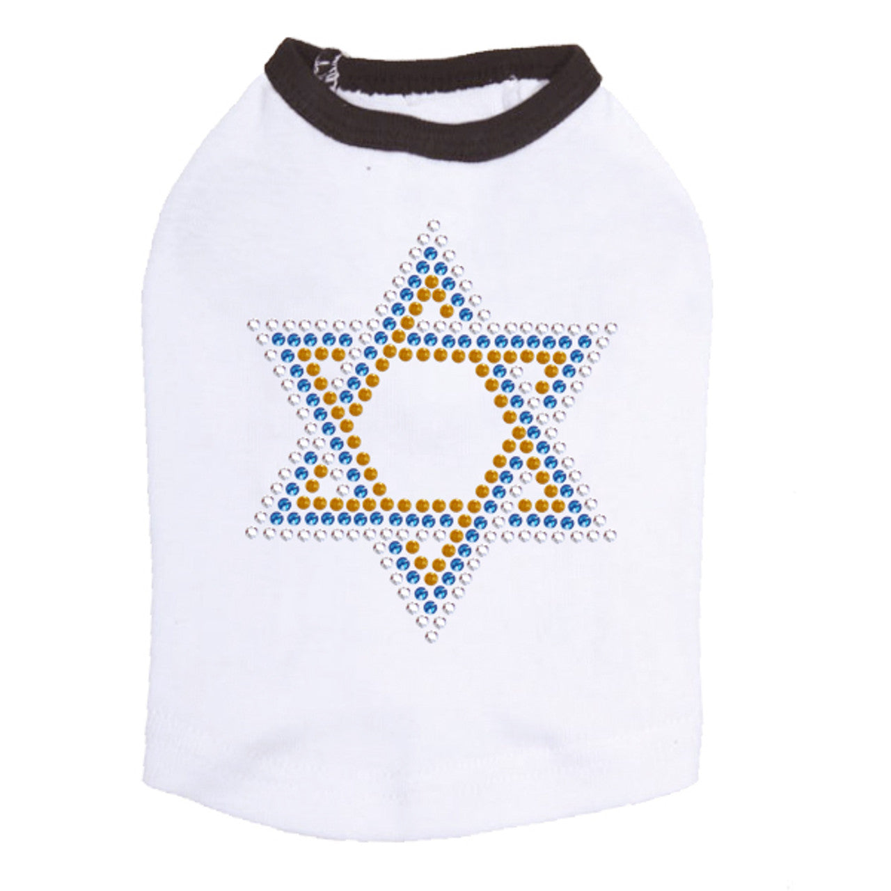 Star of David - Small (Blue, Silver, & Gold) - Dog Tank
