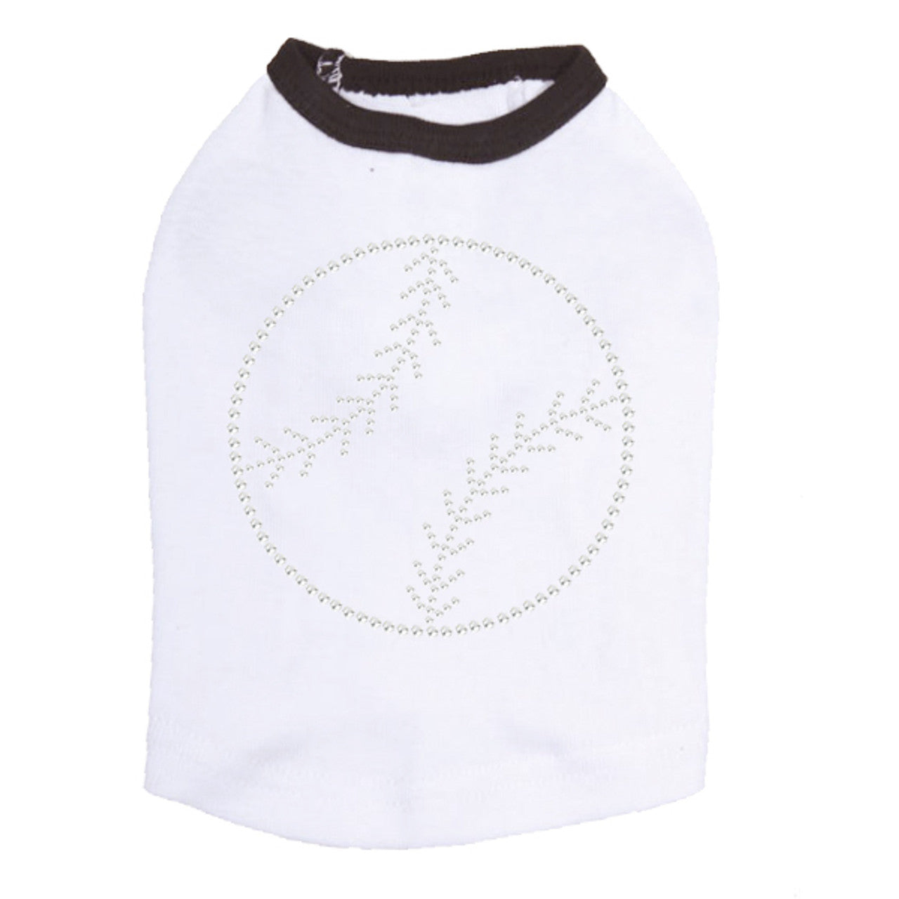 Baseball (Rhinestone Outline) - Dog Tank