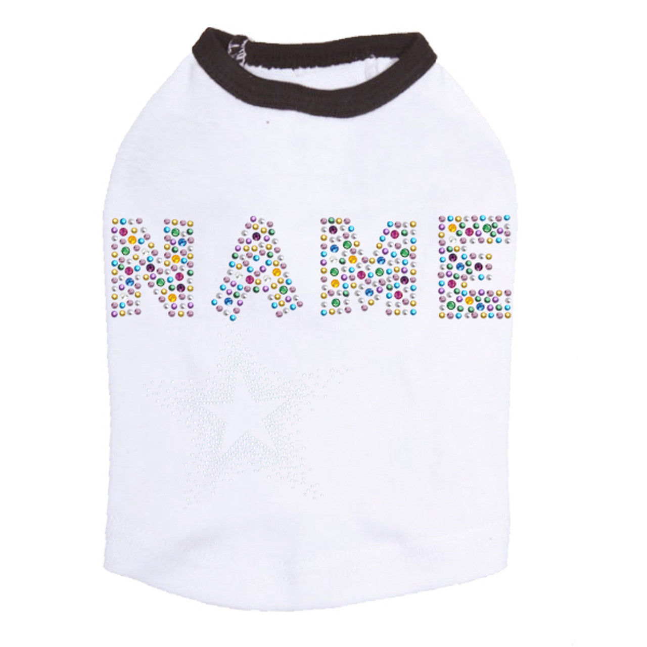 Custom Name - Multicolor - Dog Tank