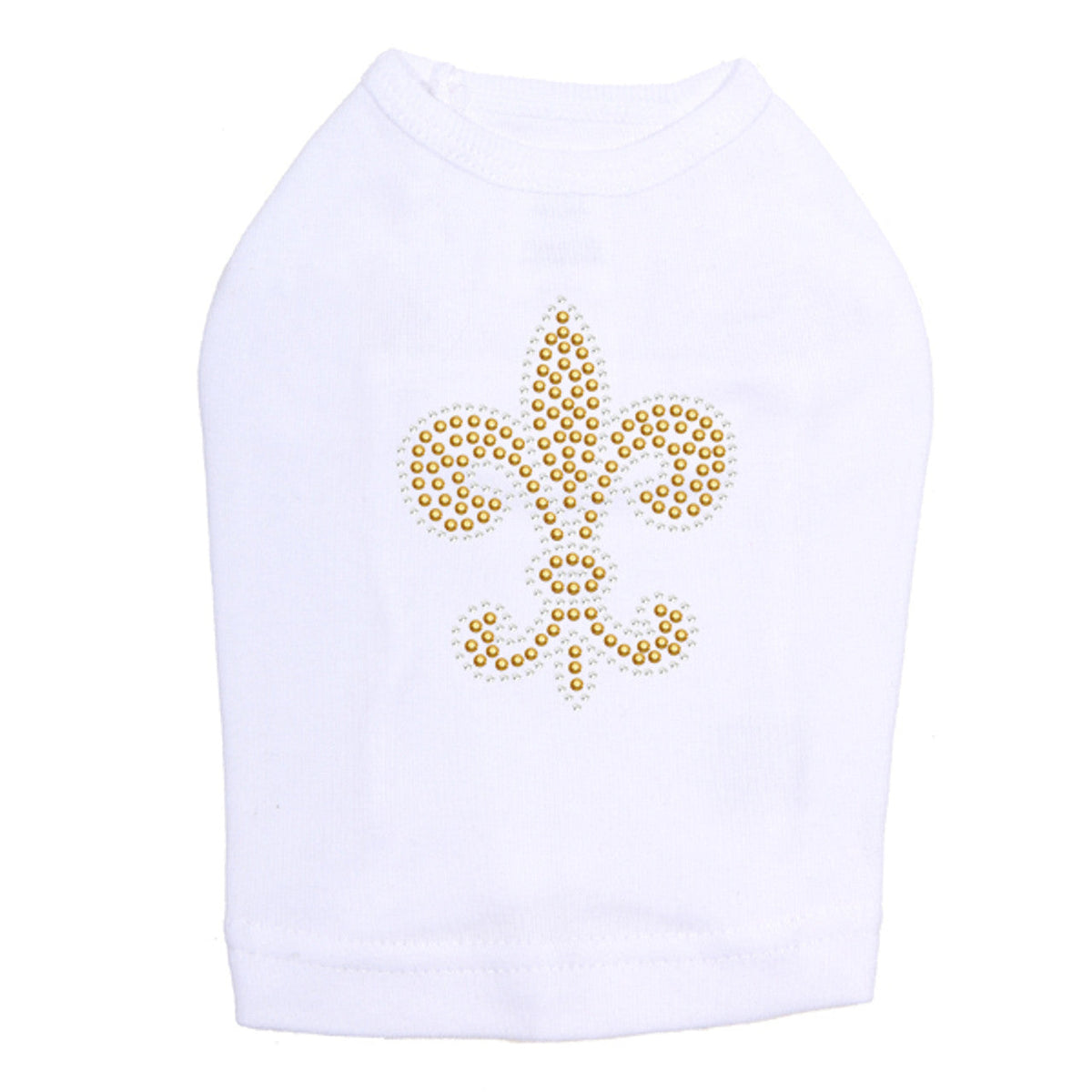 Fleur de Lis (Gold Rhinestuds) - Dog Tank