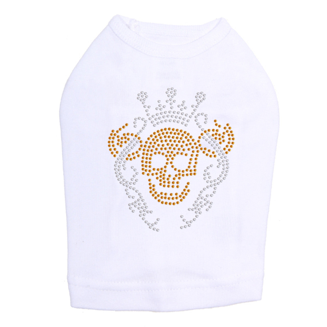 Gold Skull with Crown - Dog Tank