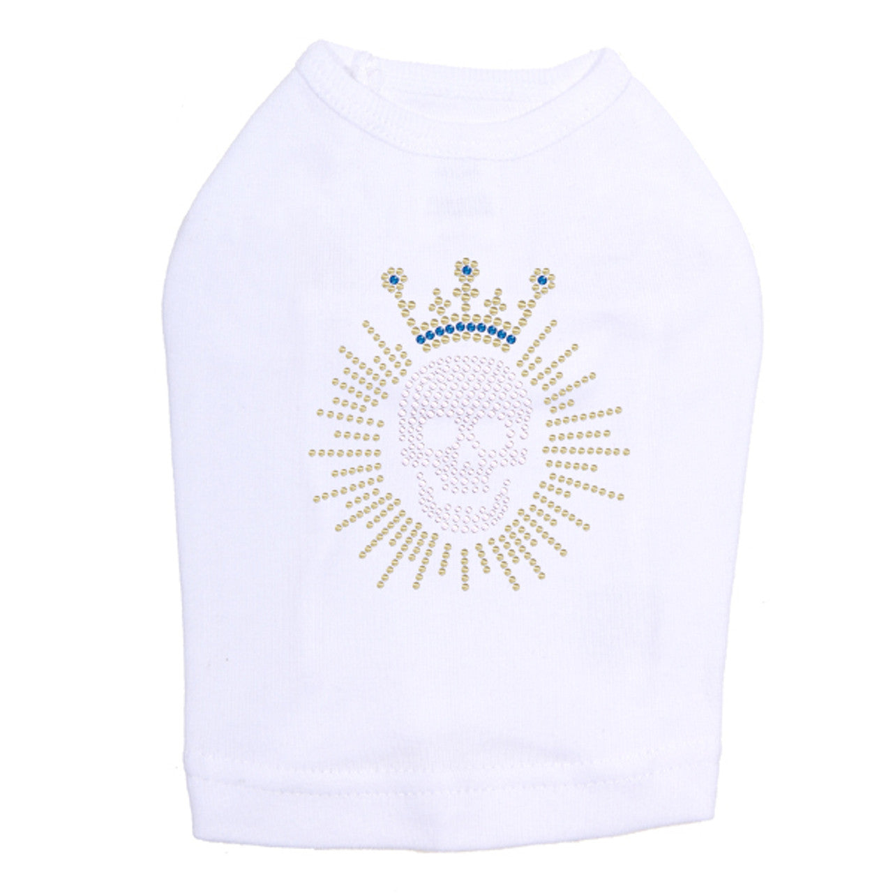 Skull with Austrian crystal Crown - Dog Tank