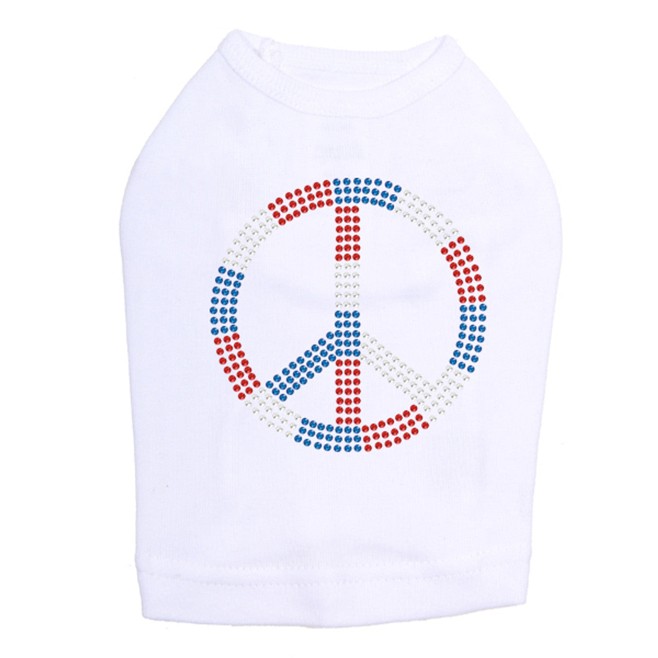 Peace Sign (Red, White, & Blue) - Dog Tank