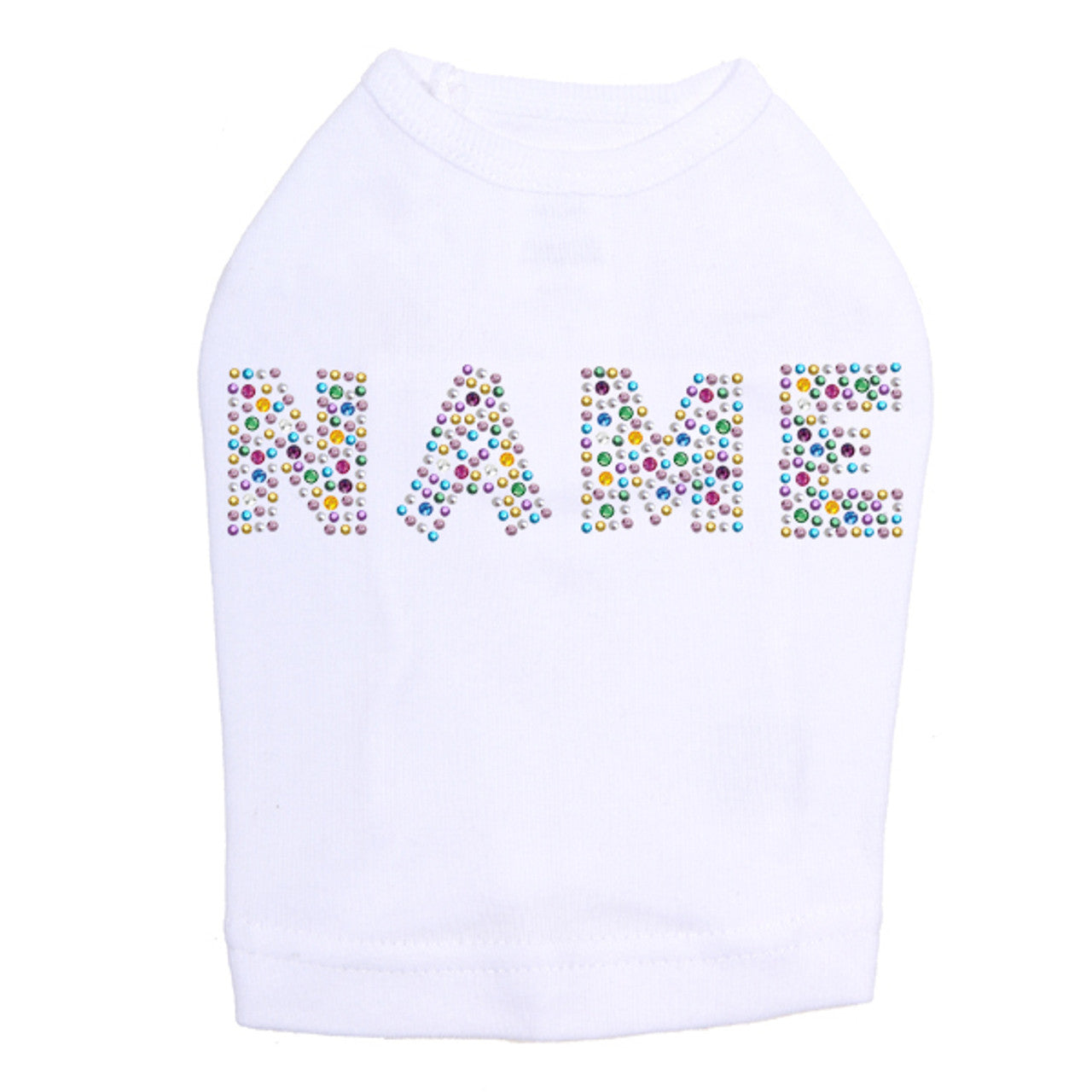 Custom Name - Multicolor - Dog Tank