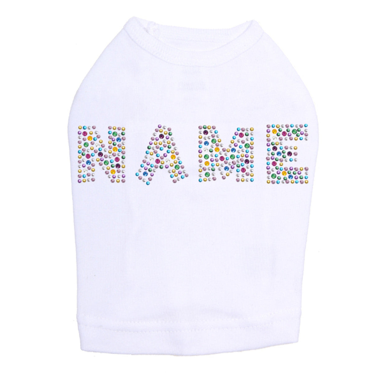 Custom Name - Multicolor - Dog Tank