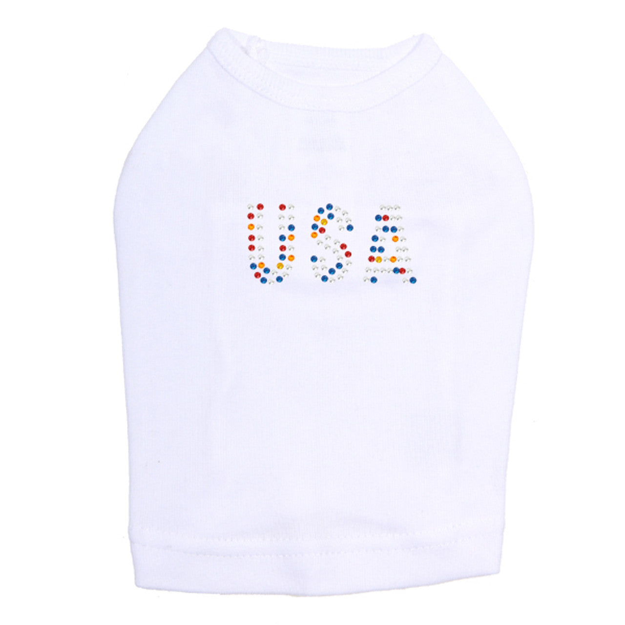 USA (Multicolor Rhinestones) - Dog Tank