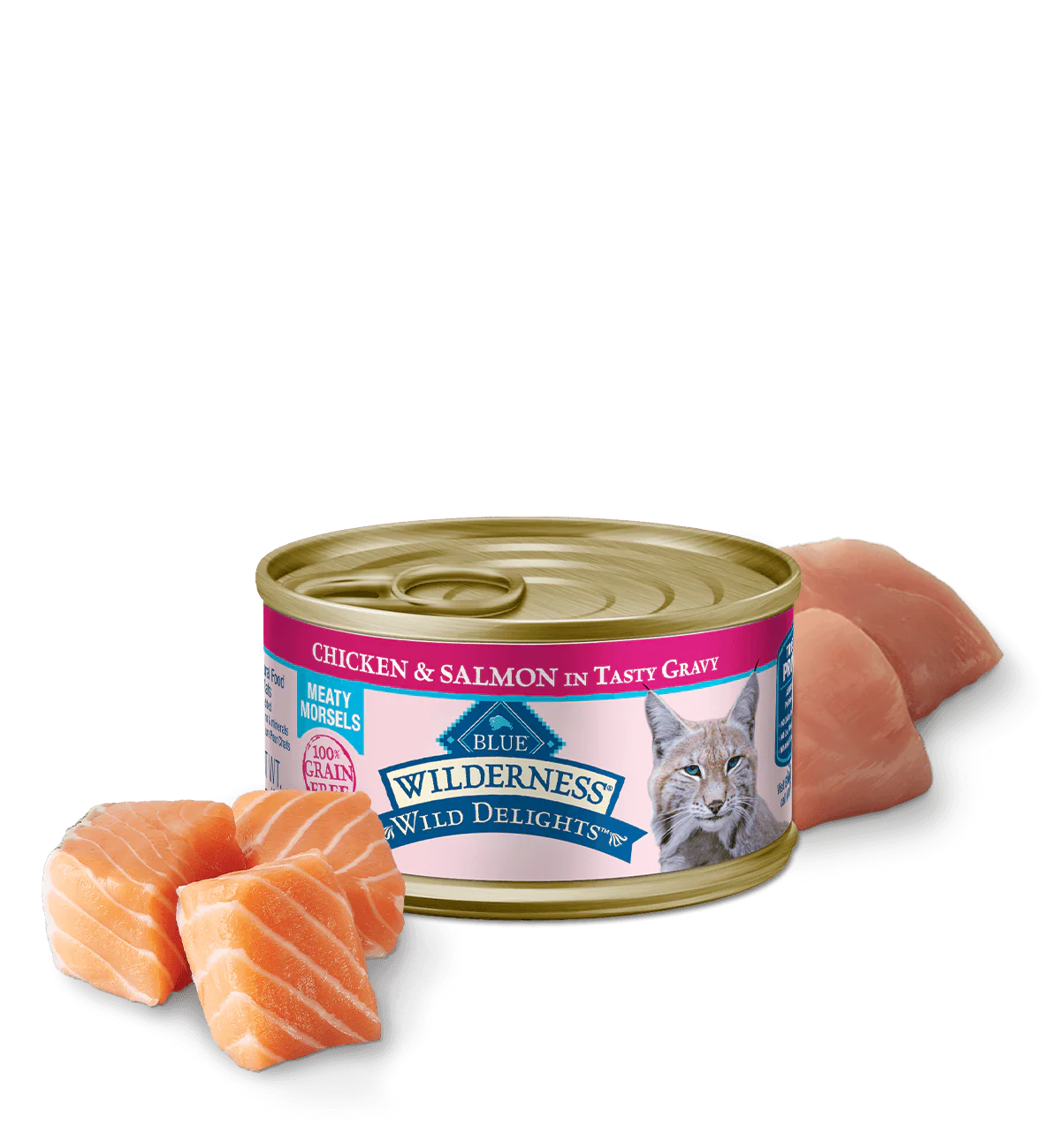Blue Buffalo Wilderness Wild Delights Adult Chicken and Salmon Entree Wet Cat Can (3oz)
