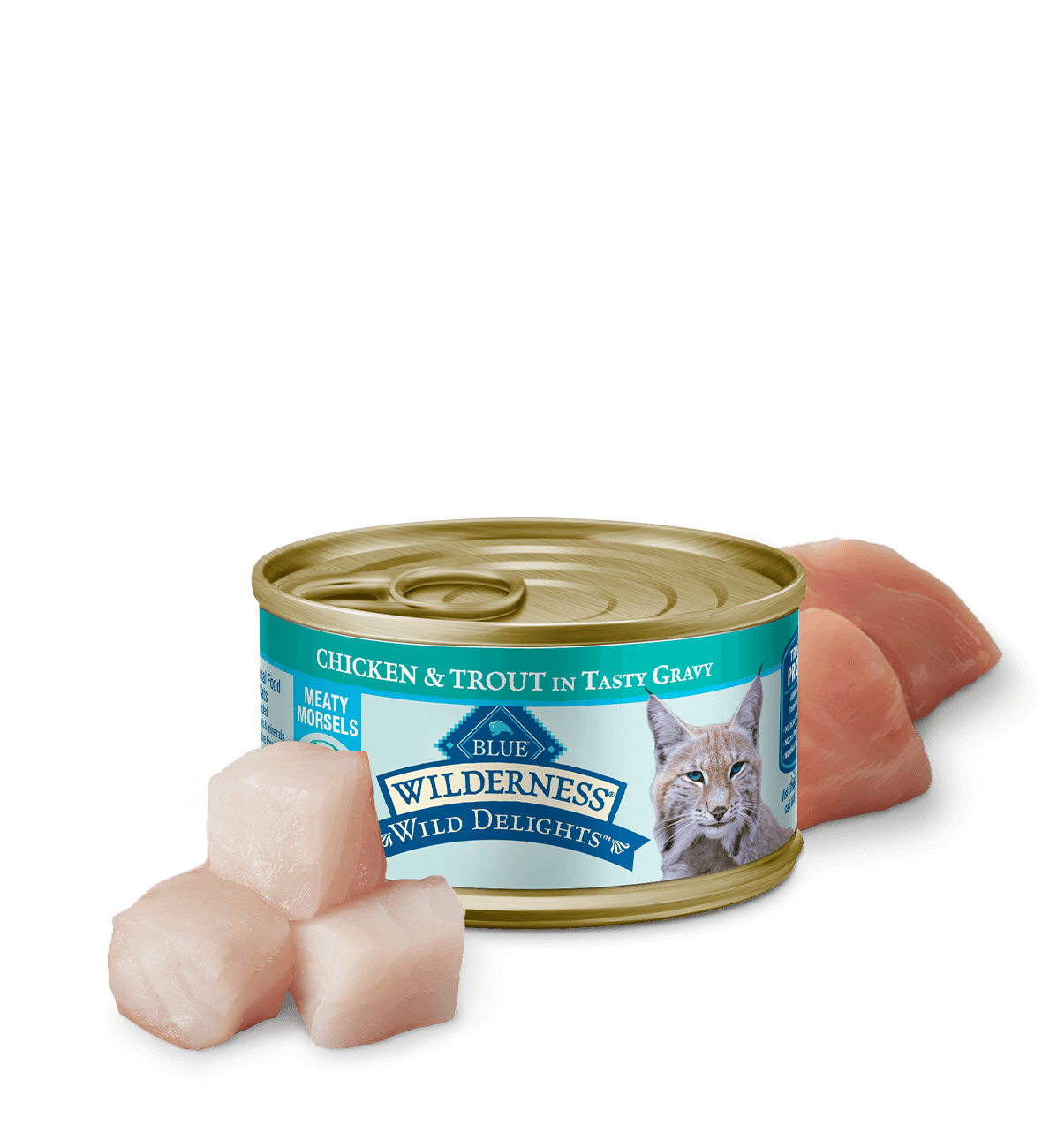 Blue Buffalo Wilderness Wild Delights Adult Chicken and Trout Entree Wet Cat Can (3oz)