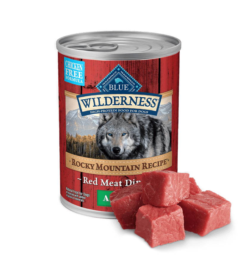 Blue Buffalo Wilderness Adult Rocky Mountain Recipe Red Meat Recipe Dog Cans (12.5oz)