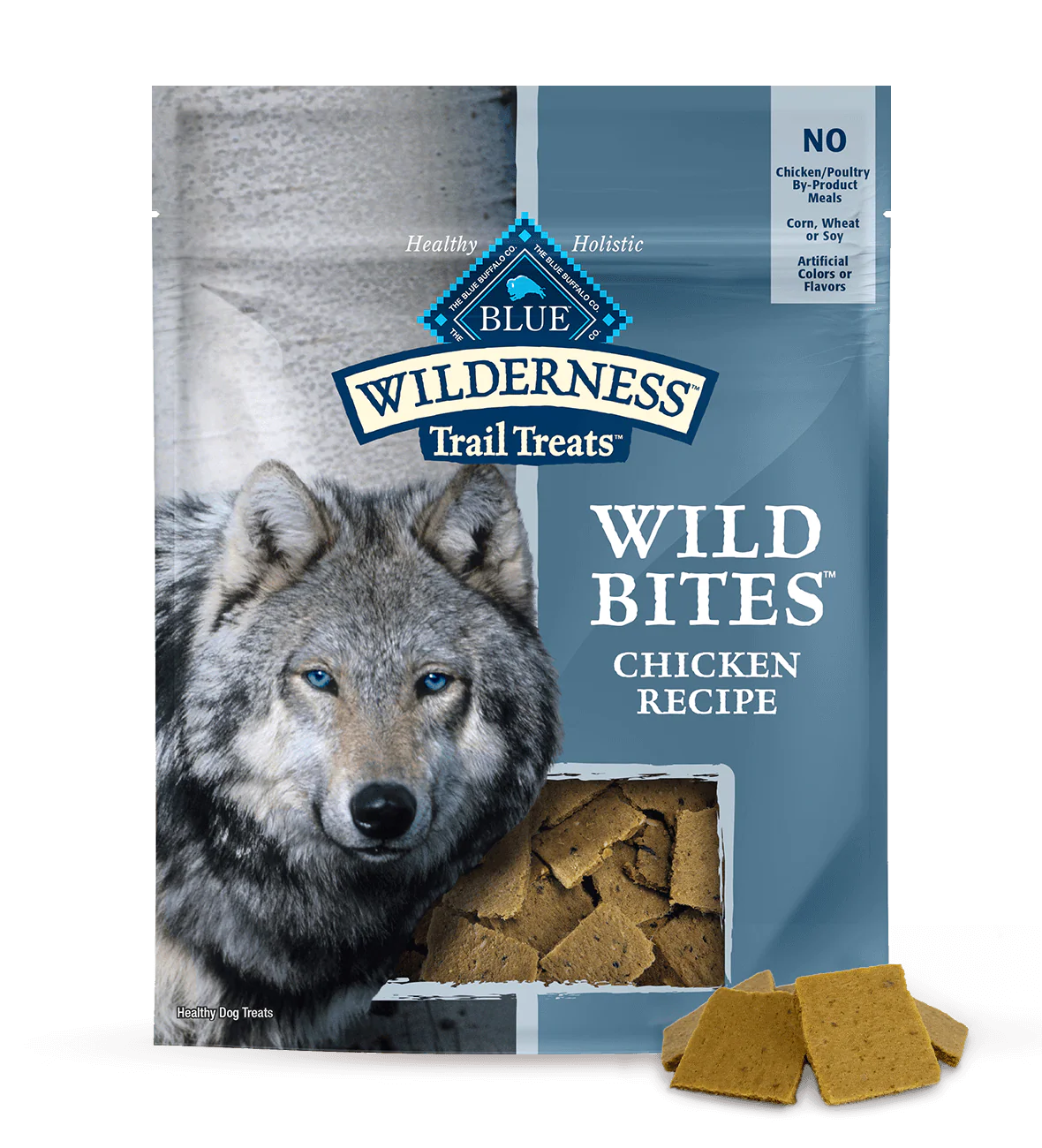 Blue Buffalo Blue Wildnerness Trail Treats High-Protein Soft-Moist Dog Treats Wild Bites™ Chicken Recipe (4oz)